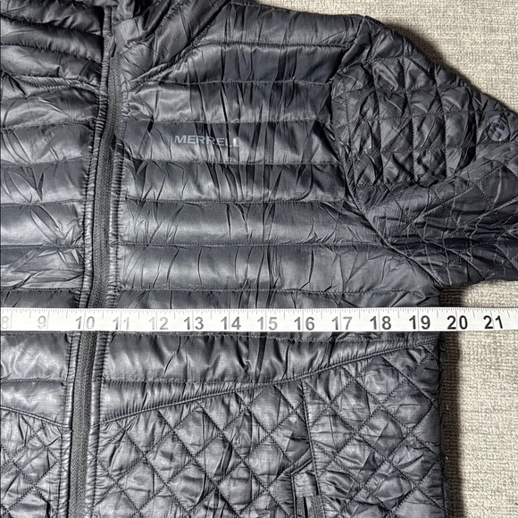 Merrell Unisex Black Quilted Thinsulate Featherless Puffer Jacket Small Medium - Picture 5 of 8